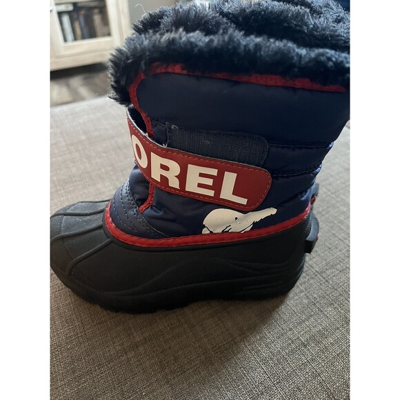 sorel boots Snow Commander Children’s 12 Red Blue Snow Waterproof - Picture 3 of 7
